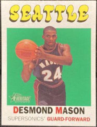 Desmond Mason #41 Basketball Cards 2000 Topps Heritage