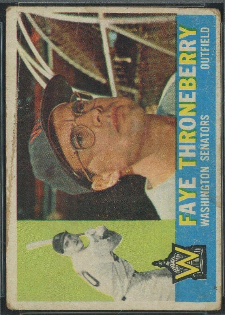 Faye Throneberry #9 Baseball Cards 1960 Venezuela Topps