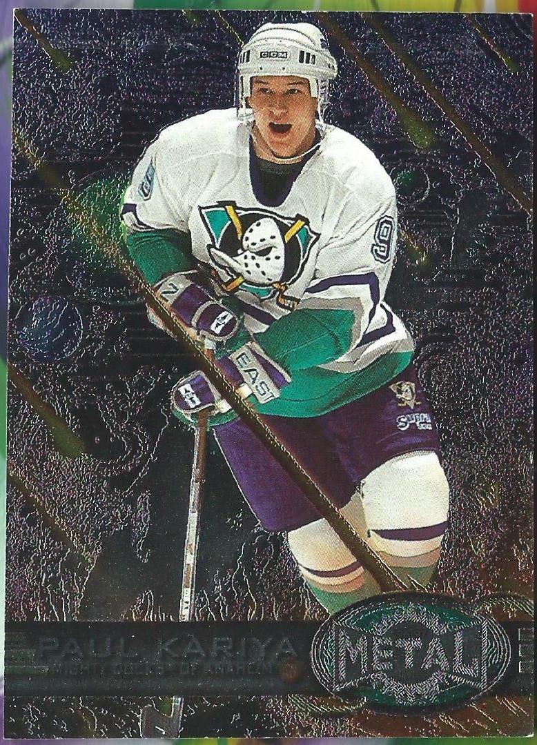 Paul Kariya #2 Hockey Cards 1996 Skybox Metal Universe