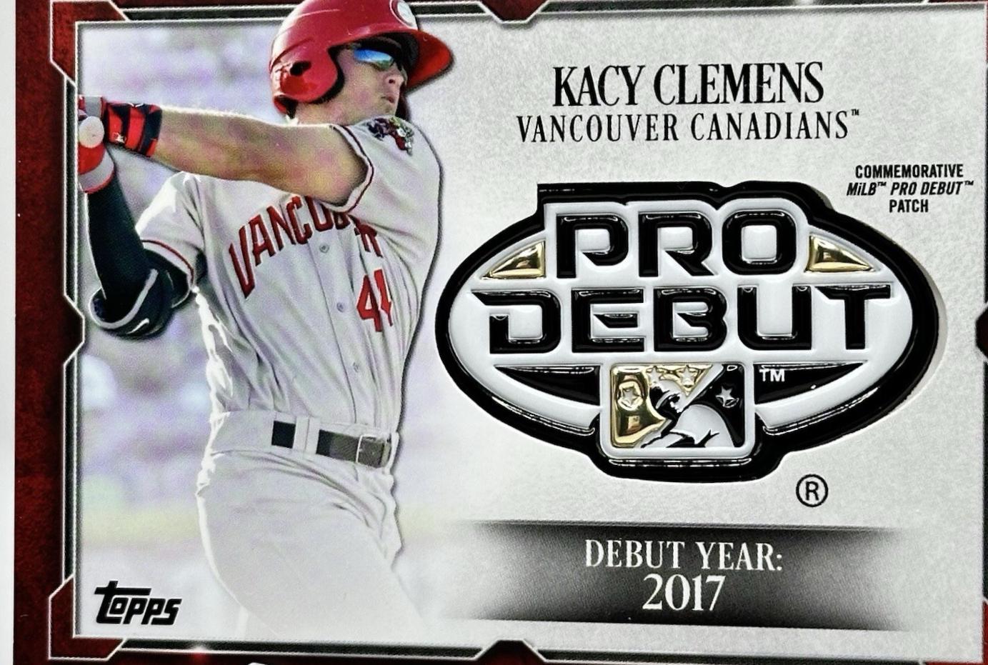 Kacy Clemens #DD-KC 2018 Topps Pro Debut Distinguished Debut Manufactured Patch Baseball