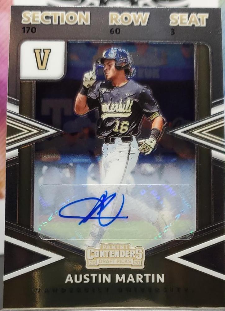 Austin Martin #CT-AM Baseball Cards 2020 Panini Contenders Draft Pick Ticket Autographs