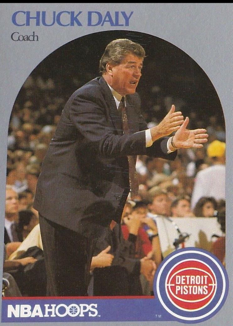 Chuck Daly #312 Basketball Cards 1990 Hoops