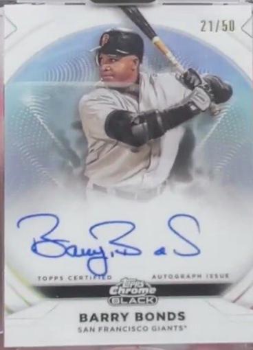 Barry Bonds #IVA-BB Baseball Cards 2025 Topps Chrome Black Ivory Autograph
