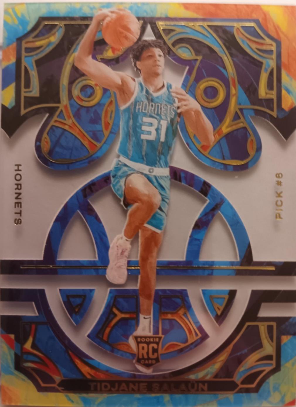 Tidjane Salaun #18 Basketball Cards 2024 Panini Court Kings Acetate Rookie