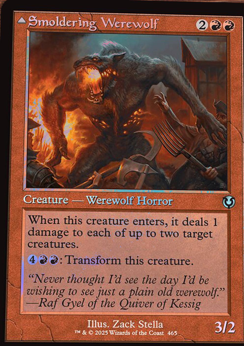 Smoldering Werewolf // Erupting Dreadwolf #465 Magic Innistrad Remastered