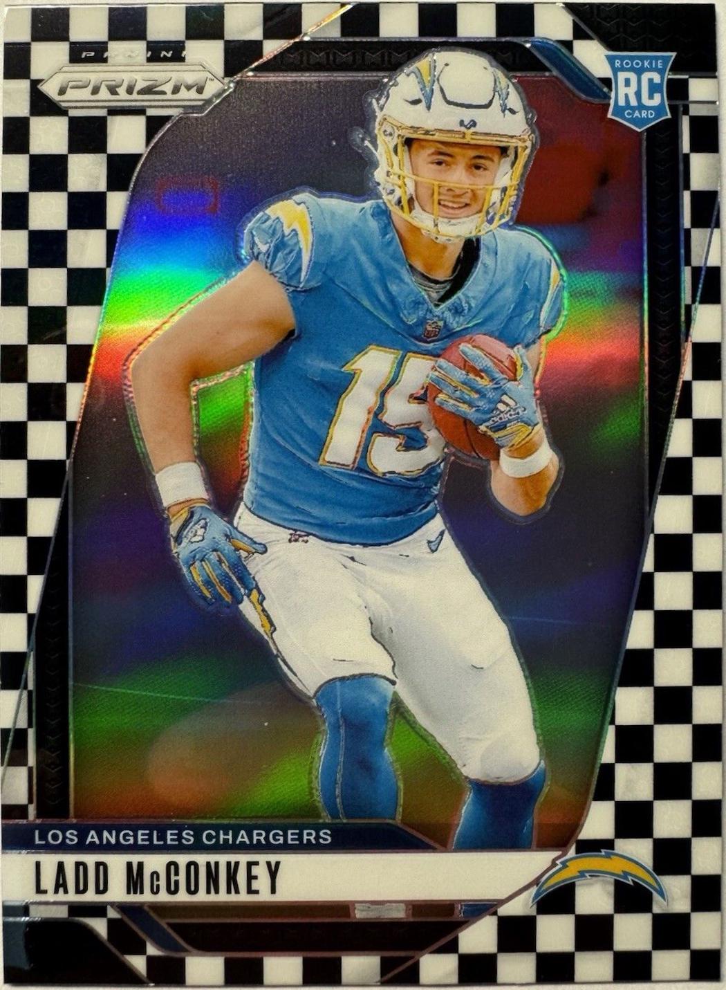 Ladd McConkey [Black White Checker] #365 Prices | 2024 Panini