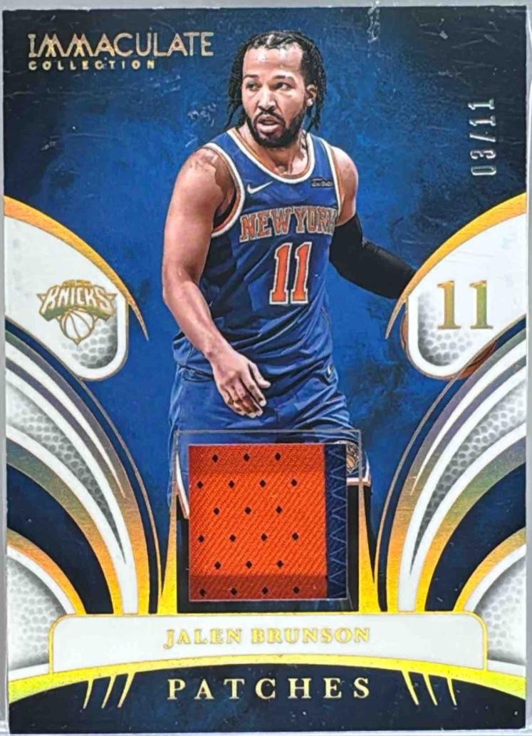 Jalen Brunson #44 2024 Panini Immaculate Jersey Number Patch Basketball