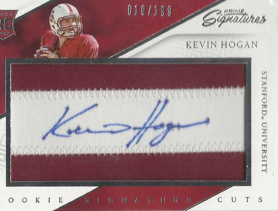 Kevin Hogan #298 Football Cards 2016 Panini Prime Signatures Rookie Cuts