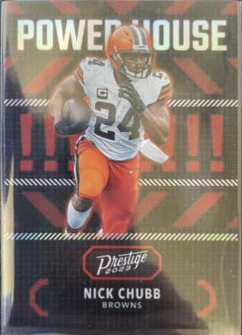 Nick Chubb #PH-10 Football Cards 2023 Panini Prestige Power House