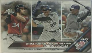2015 National League Home Runs Leaders: Bryce Harper / Nolan Arenado / Carlos Gonzalez