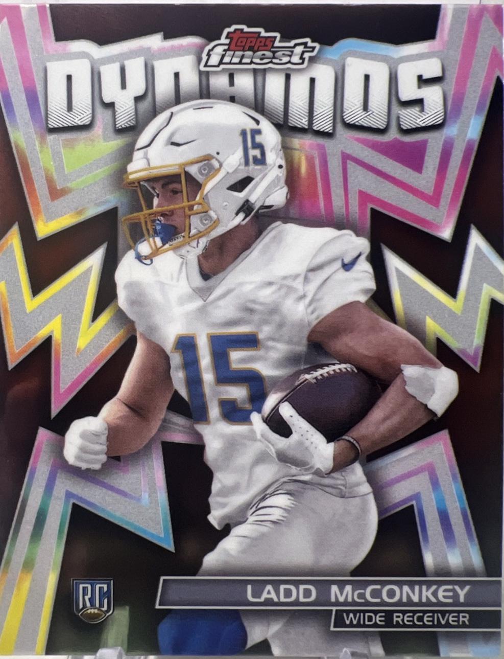Ladd McConkey #DYN-11 Football Cards 2024 Topps Finest Dynamos