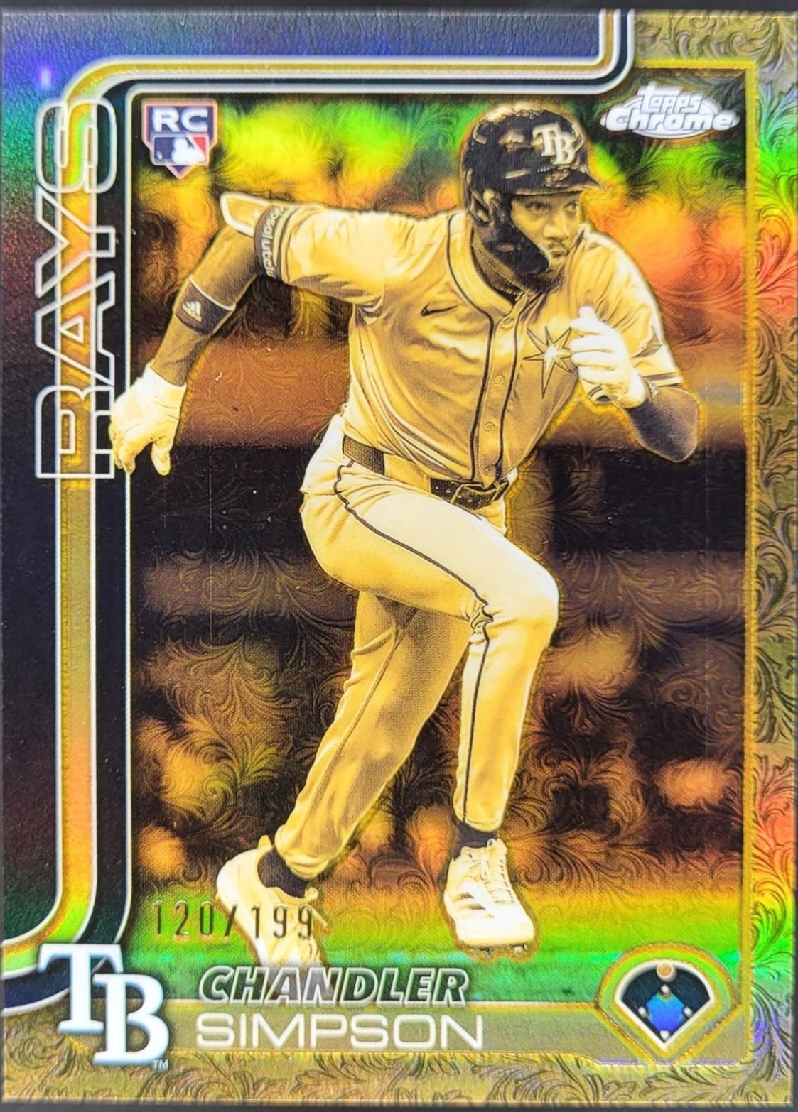Chandler Simpson #CG-6 2025 Topps Gilded Collection Chrome Cast In Gold Baseball