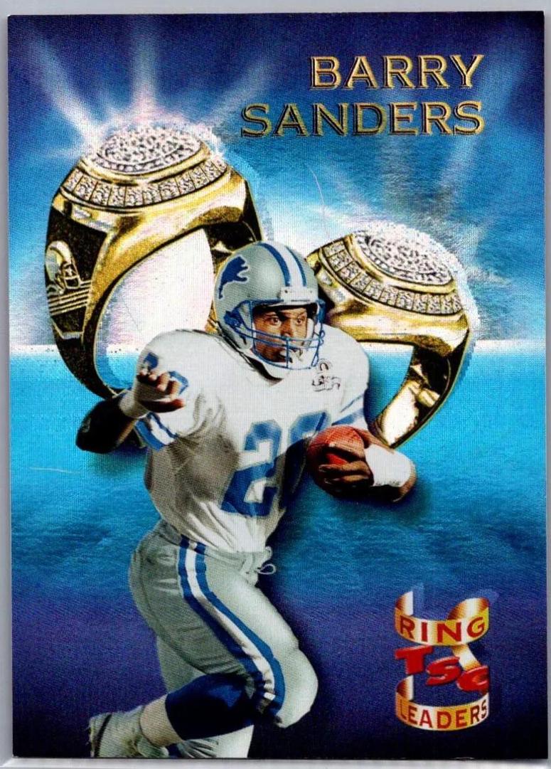 Barry Sanders #8 Football Cards 1994 Stadium Club