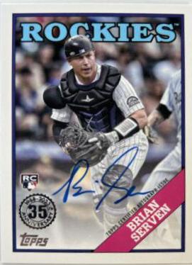 Brian Serven #88BA-BS Baseball Cards 2023 Topps Silver Pack 1988 35th Anniversary Autographs