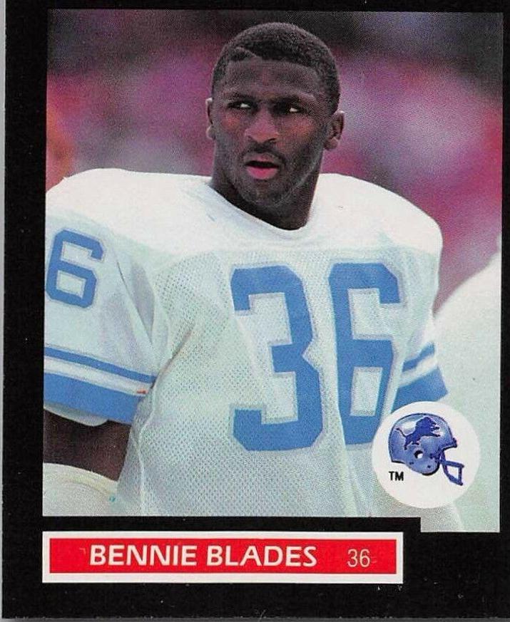 Bennie Blades Football Cards 1989 Kenner Starting Lineup