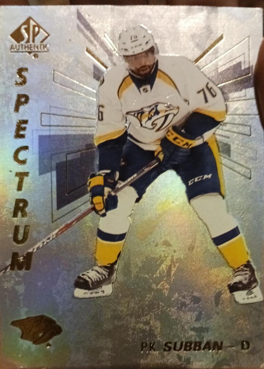 P.K. Subban Hockey Cards 2016 SP Authentic