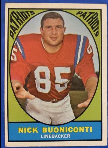 Nick Buoniconti #13 Football Cards 1967 Topps