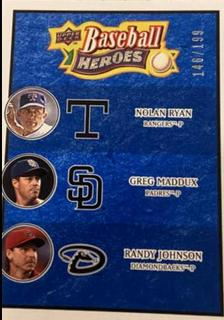 Greg Maddux, Nolan Ryan, Randy Johnson