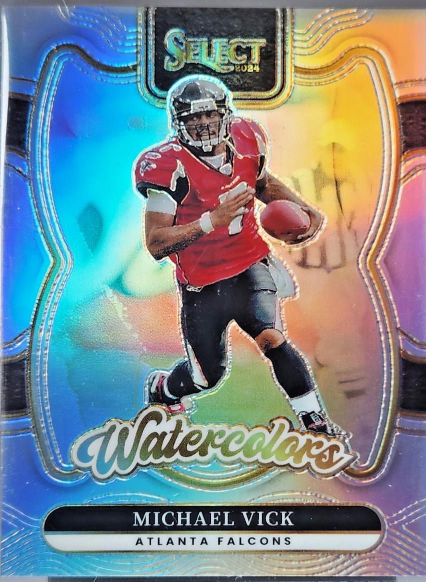 Michael Vick #7 Football Cards 2024 Panini Select Watercolors