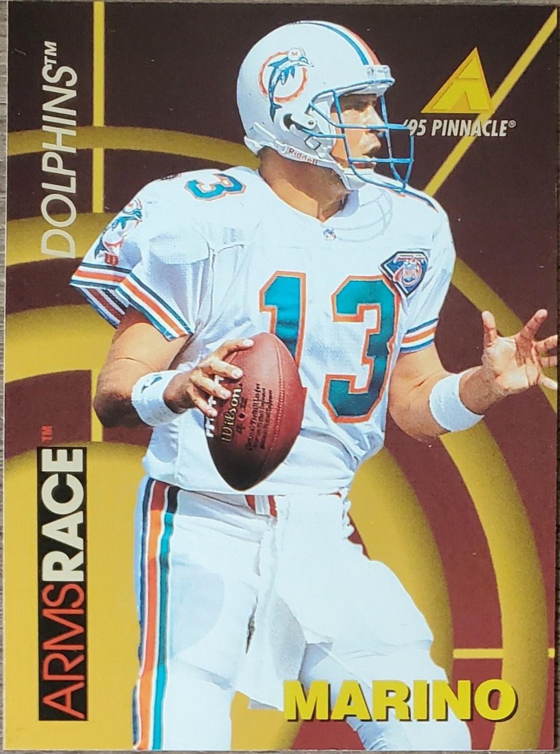Dan Marino #4 of 18 Football Cards 1995 Pinnacle Club Collection Arms Race
