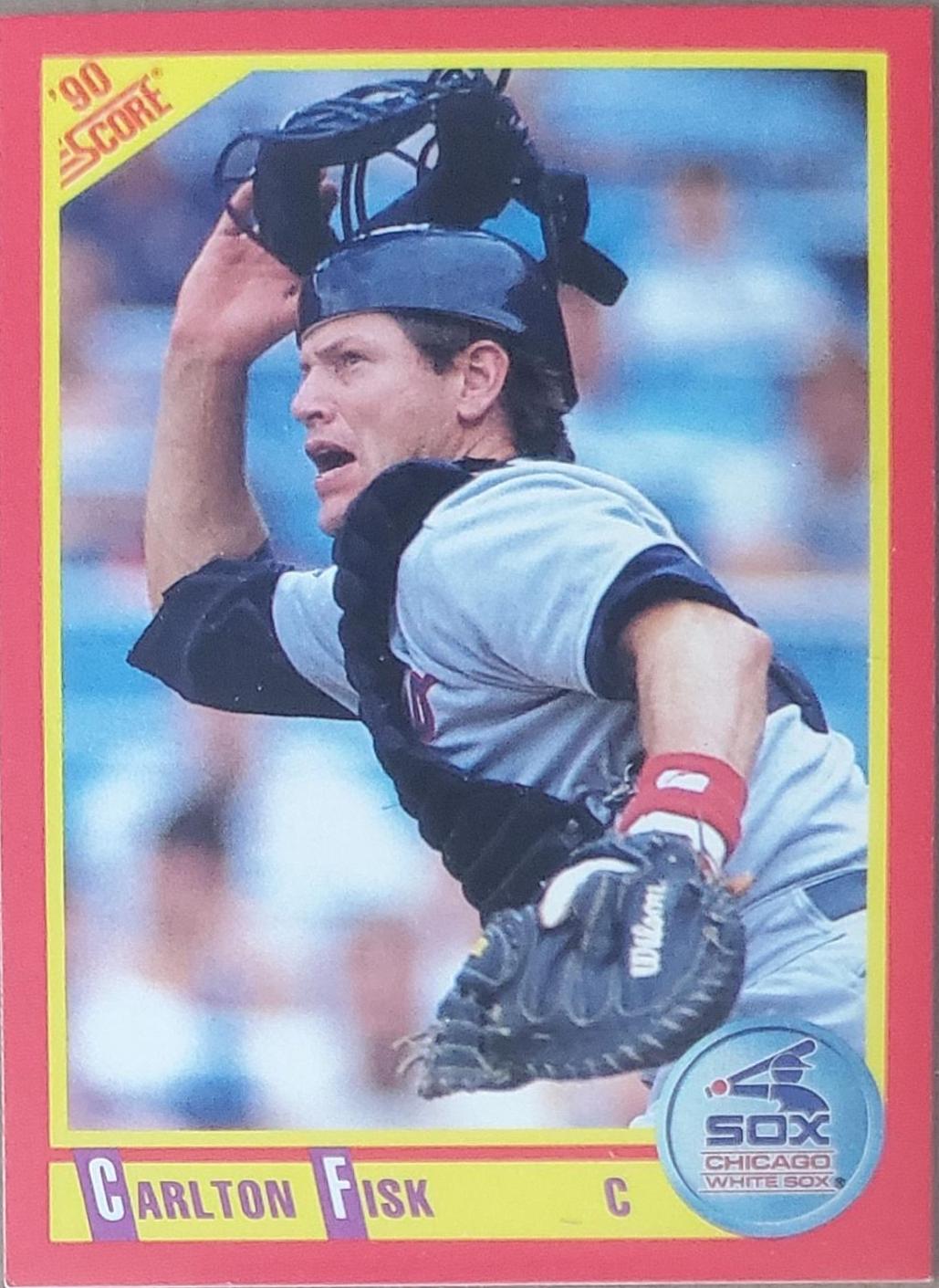 Carlton Fisk #290 Baseball Cards 1990 Score