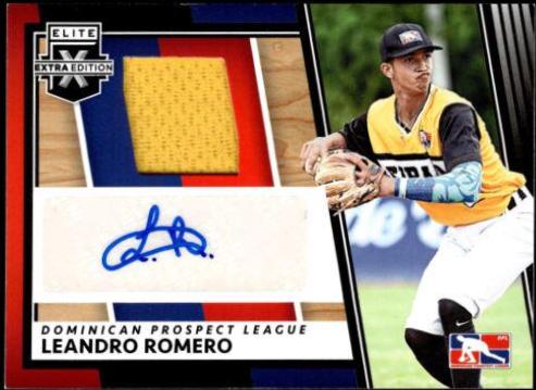 Leandro Romero #DMS-LR 2022 Panini Elite Extra Edition Dpl Material Signatures Baseball