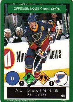 Al MacInnis #90 1995 Playoff One On One Challenge Hockey