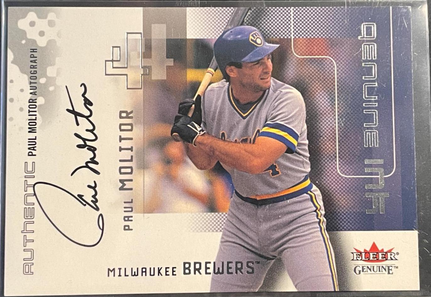 Paul Molitor #44 Baseball Cards 2002 Fleer Genuine Ink