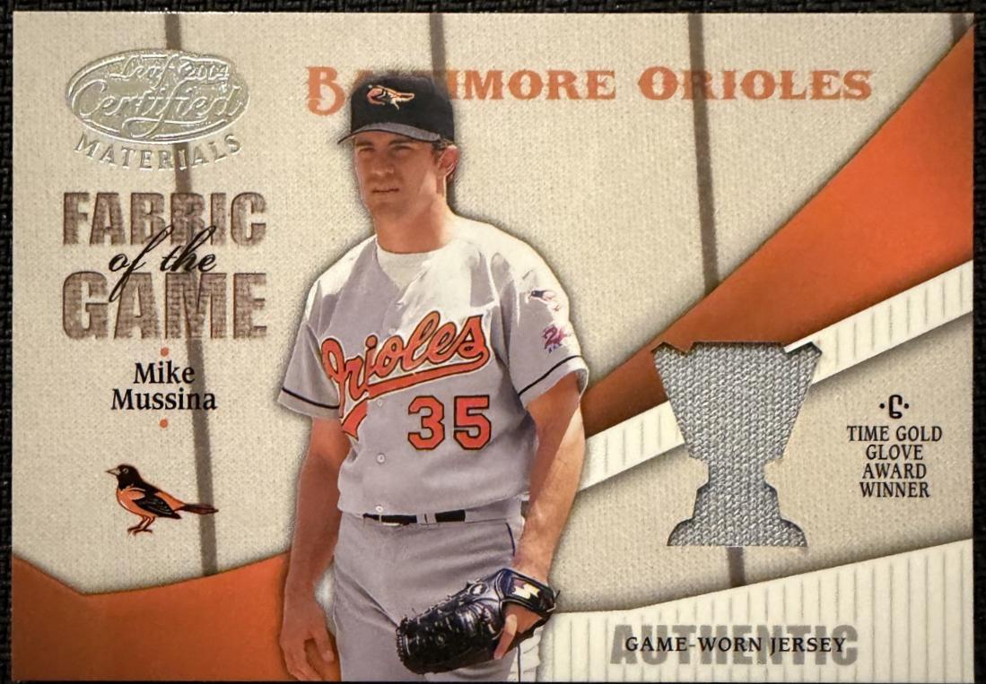 Mike Mussina #FG-181 2004 Leaf Certified Materials Fabric Of The Game Baseball