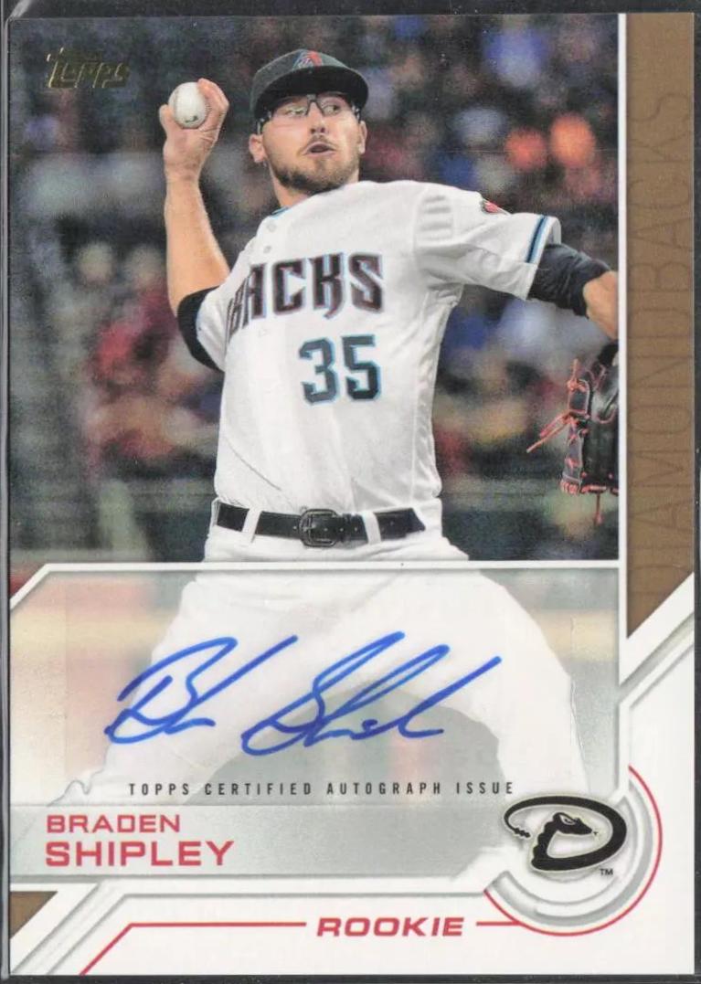 Braden Shipley #TSA-BS Baseball Cards 2017 Topps Salute Autograph