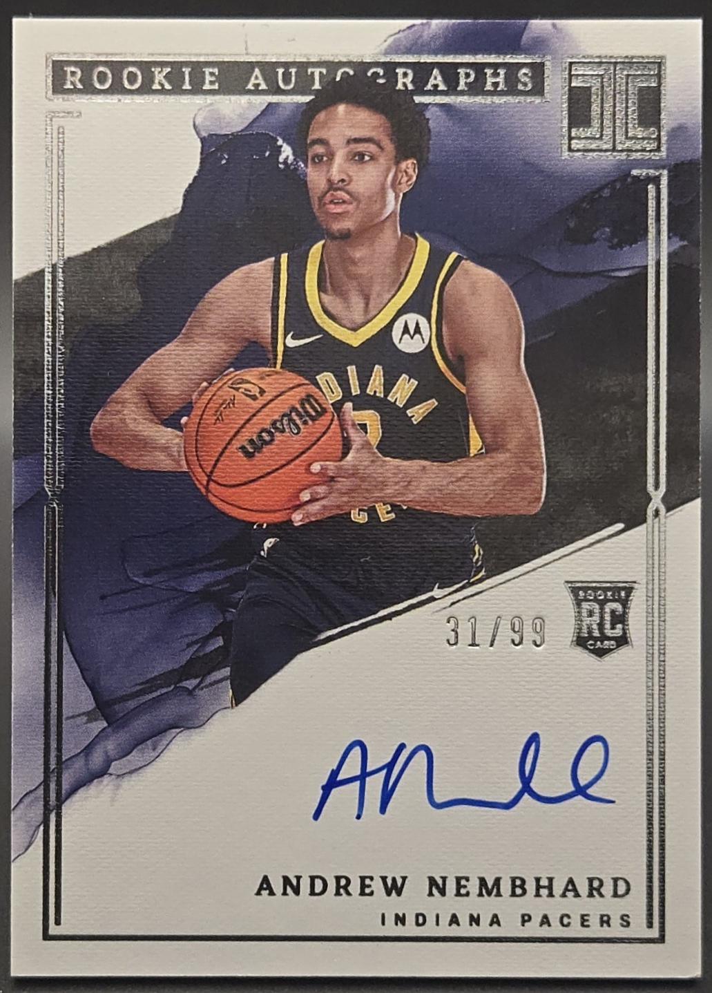 Andrew Nembhard #RA-ANH 2022 Panini Impeccable Rookie Autograph Basketball