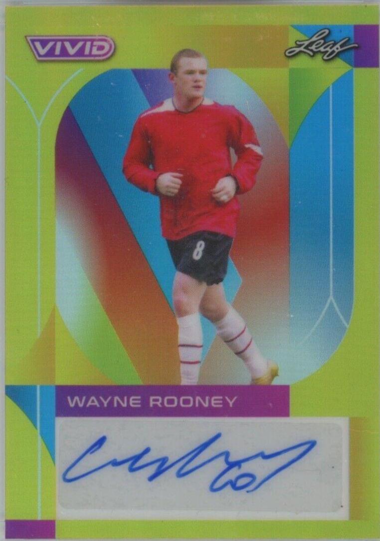 Wayne Rooney #BA-WR1 2022 Leaf Vivid Autographs Soccer
