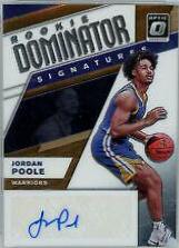 Jordan Poole #RD-JPL Basketball Cards 2019 Panini Donruss Optic Rookie Dominator Signatures