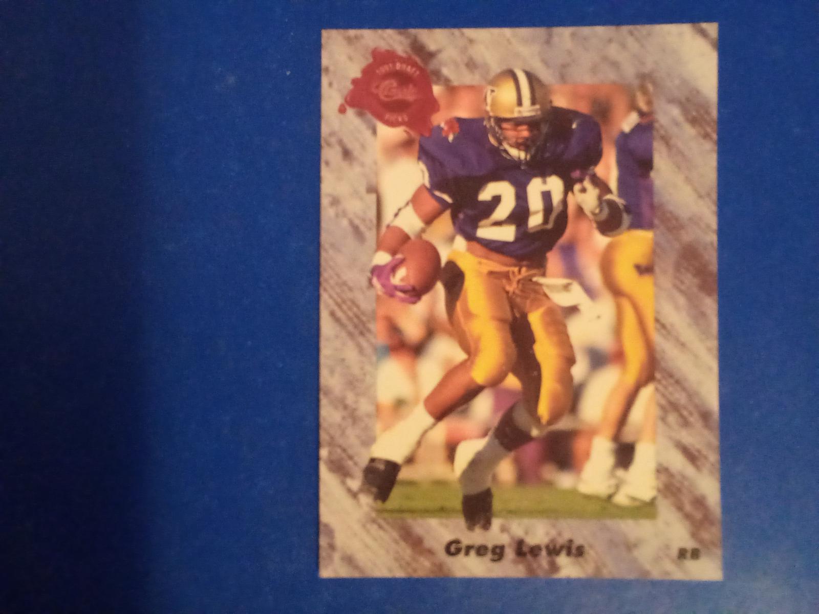Greg Lewis #207 Football Cards 1991 Classic Draft