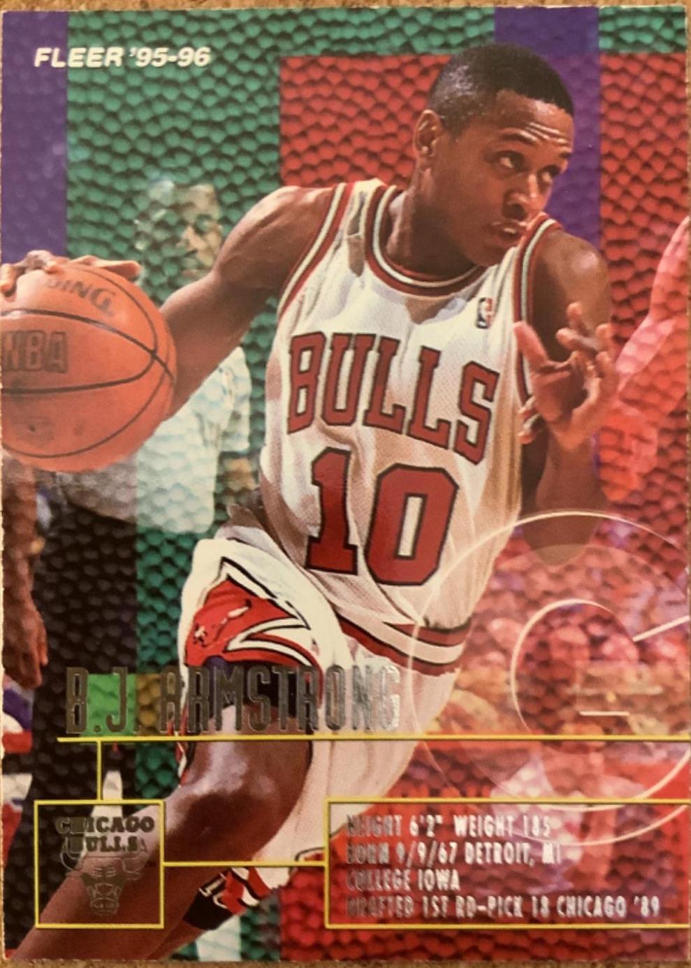 B.J. Armstrong #21 Basketball Cards 1995 Fleer