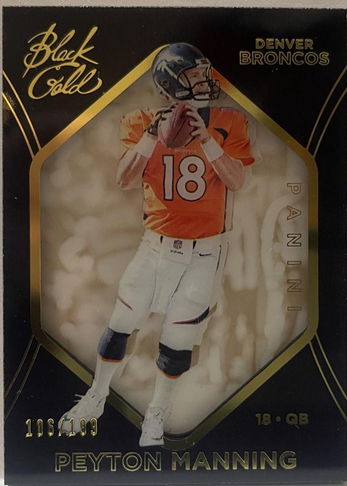 Peyton Manning #5 Football Cards 2014 Panini Black Gold