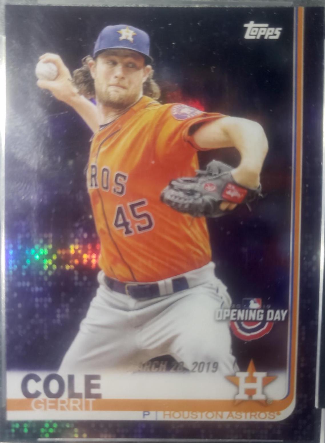 Gerrit Cole Purple foil #73 Baseball Cards 2019 Topps Now Road to Opening Day