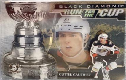 Cutter Gauthier #RUN-CG Hockey Cards 2024 Upper Deck Black Diamond Run for the Cup