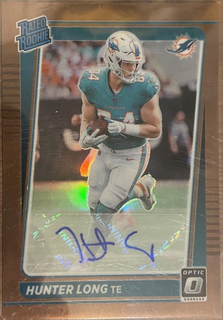 Hunter Long #281 2021 Panini Donruss Optic Rated Rookies Autograph Football