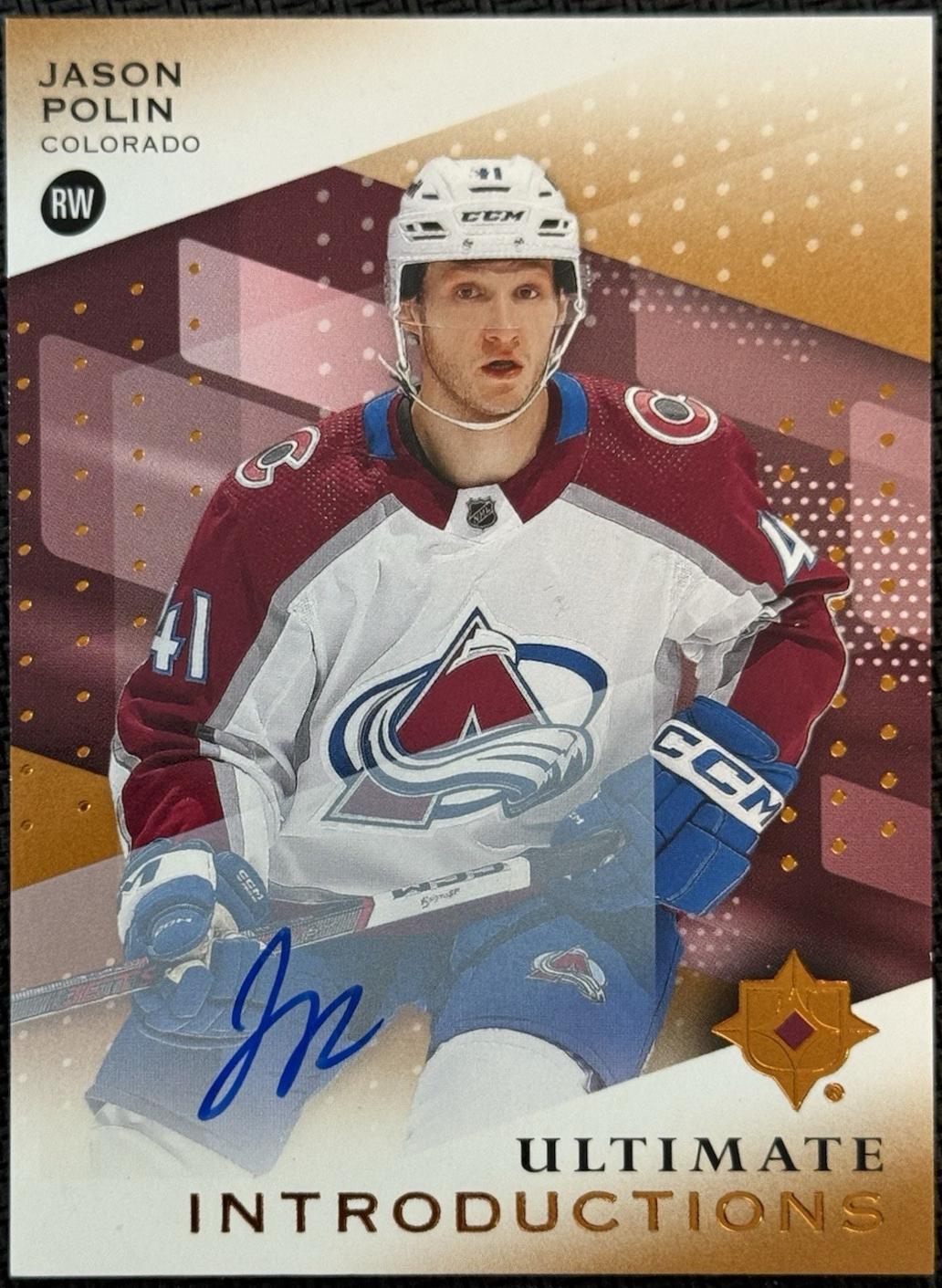 Jason Polin #UI-JP 2024 Ultimate Collection Introductions Autograph Hockey