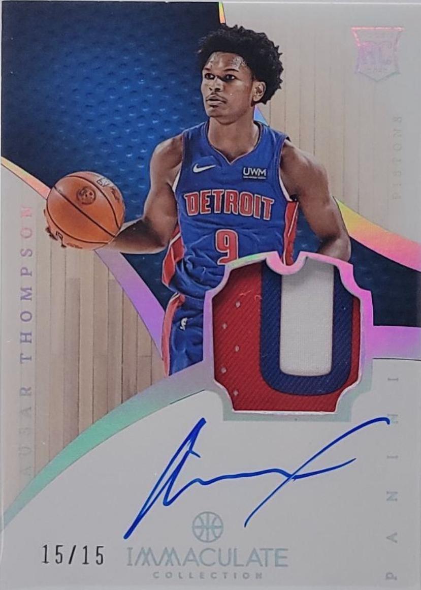 Ausar Thompson #29 2023 Panini Immaculate Retro Patch Autograph Basketball