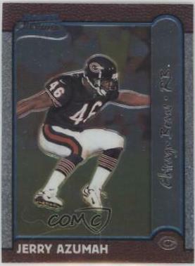Jerry Azumah #188 1999 Bowman Chrome Football