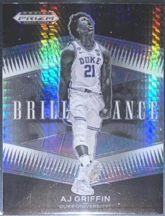AJ Griffin #BR-AG Basketball Cards 2022 Panini Prizm Draft Picks Brilliance