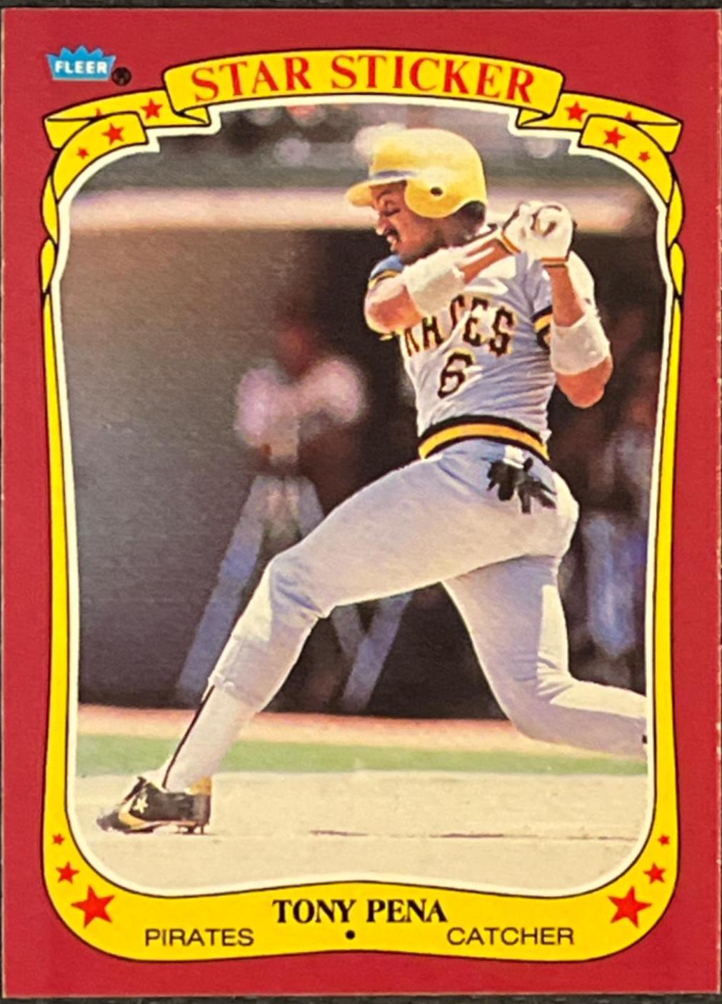 Tony Pena #87 1986 Fleer Star Stickers Baseball