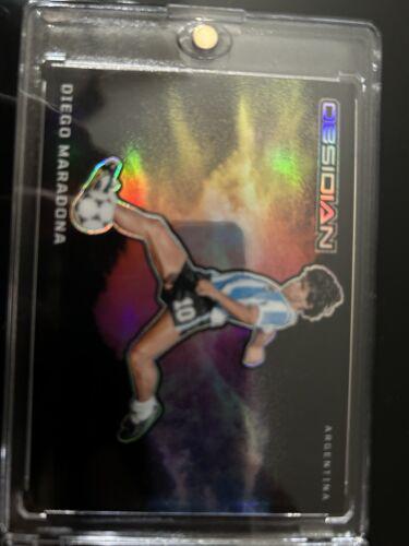 Diego Maradona #3 Soccer Cards 2023 Panini Obsidian Black Color Blast