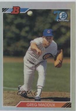 Greg Maddux #92B-GM Baseball Cards 2017 Bowman 1992 Chrome