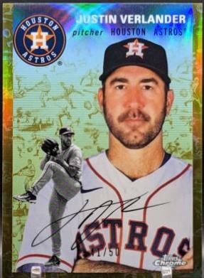 Justin Verlander [Cream Gold Refractor] #253