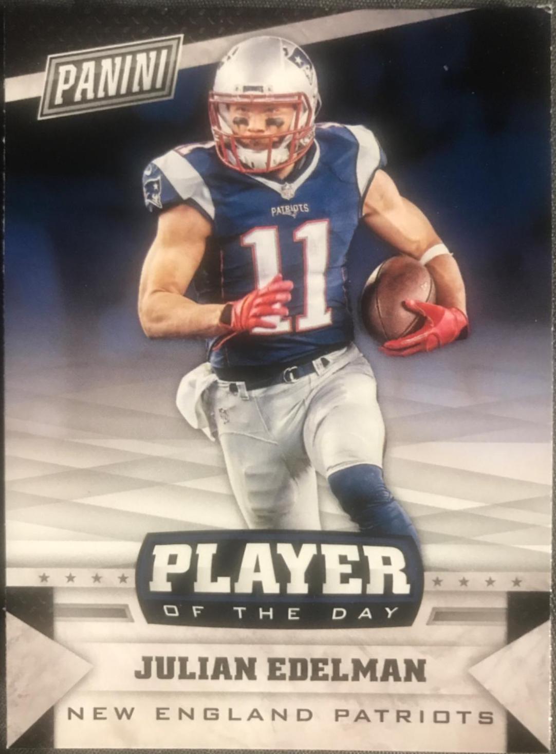 Julian Edelman #12 Football Cards 2016 Panini Playbook Player of the Day