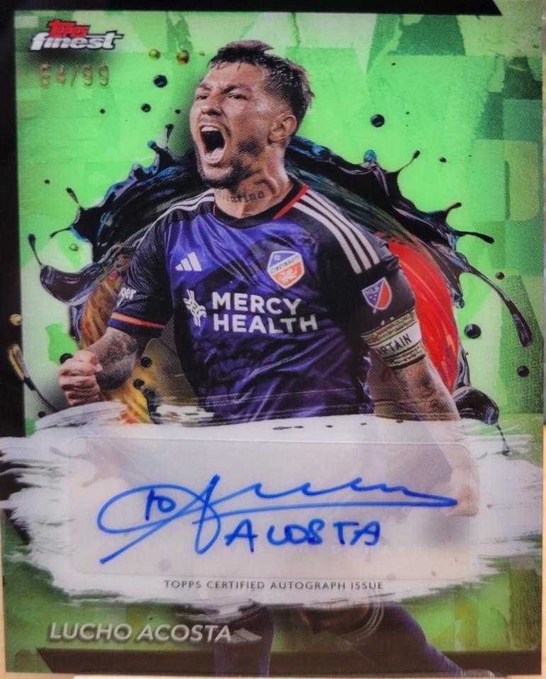 Lucho Acosta #BA-LU 2024 Topps Finest MLS Autograph