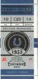 Peyton Manning #31 Football Cards 2011 Playoff Contenders